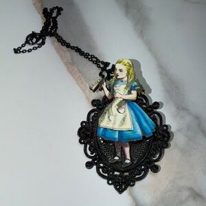 Disney Alice in Wonderland Black and Blue Necklace